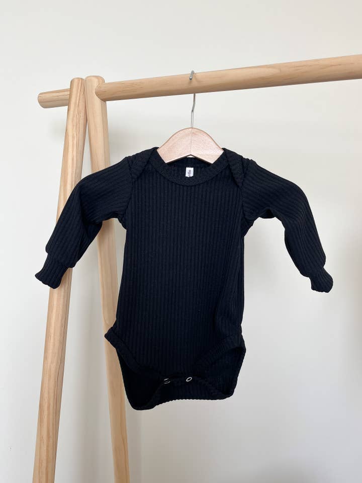 Agukids - Wholesale Bodysuit (Non-Footed) - Baby - Ribbed Baby Bodysuit Long Sleeve (pastel colors_