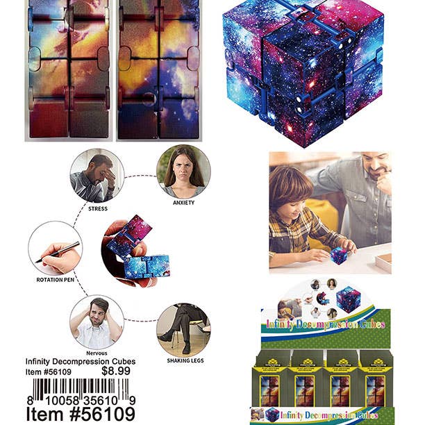 Puka Creations - Wholesale Fidget Toy - Kids - Infinity Decompression Cubes