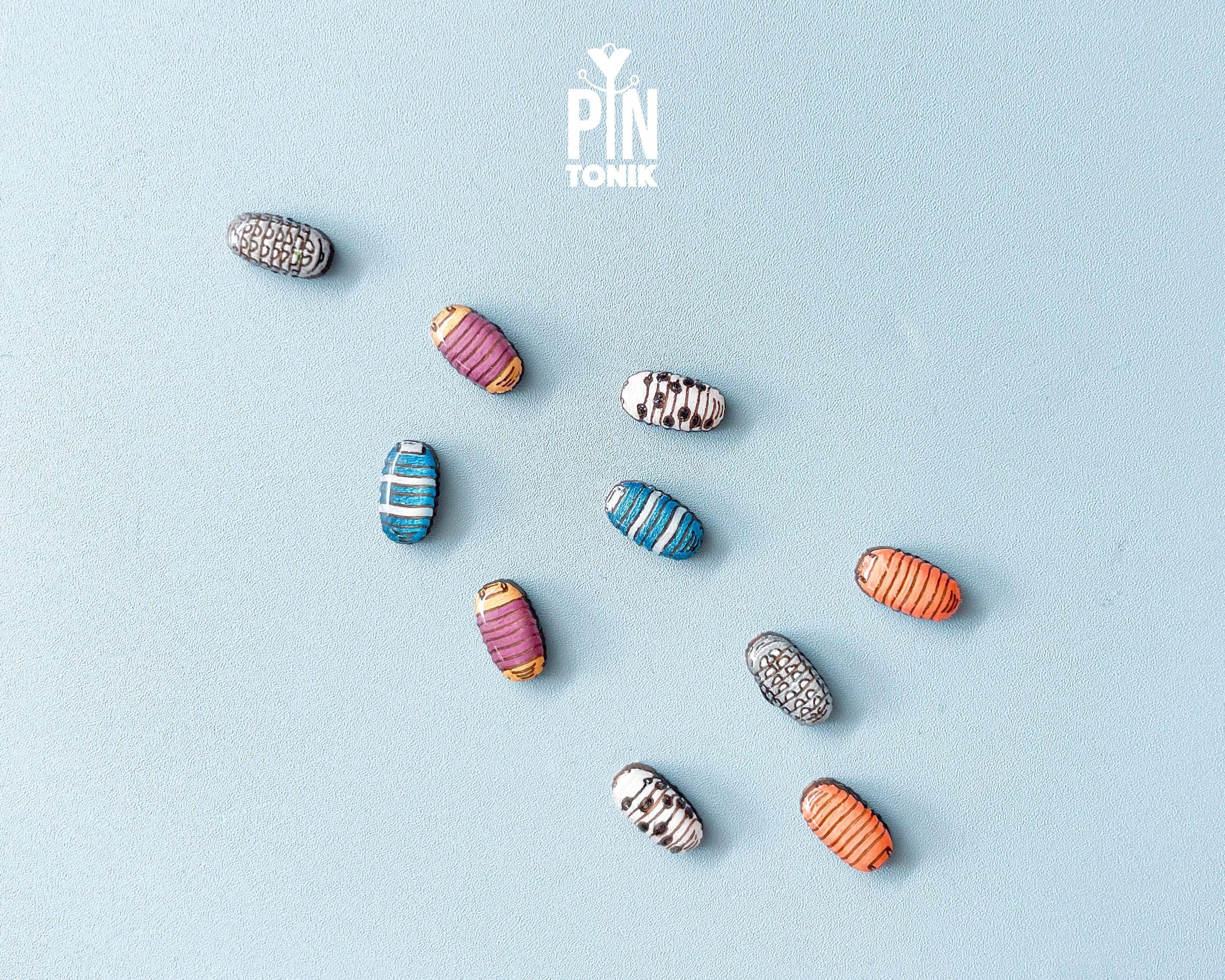 PinTonik - Wholesale Stud/Post Earrings - Isopod Earrings - Quirky Pill Bug Costume Jewelry0