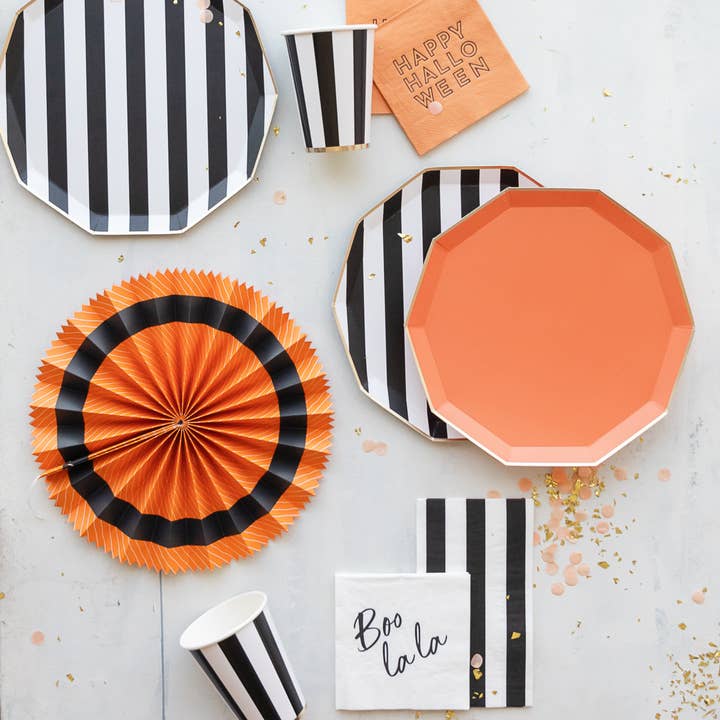 Bonjour Fête - Wholesale Disposable Plate - SUNKISSED ORANGE PREMIUM DINNER PLATES
