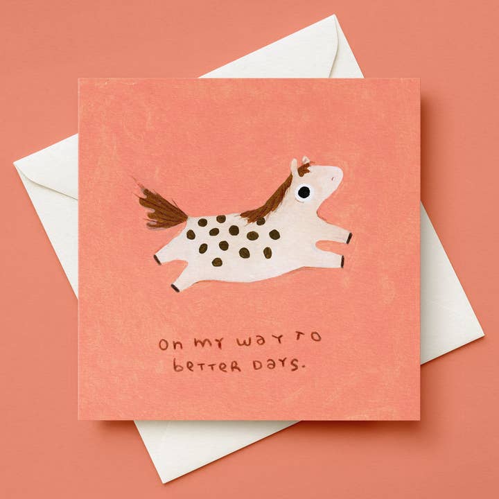 häst bättre dagar | vykort för wholesale av Lara Hacker Illustration