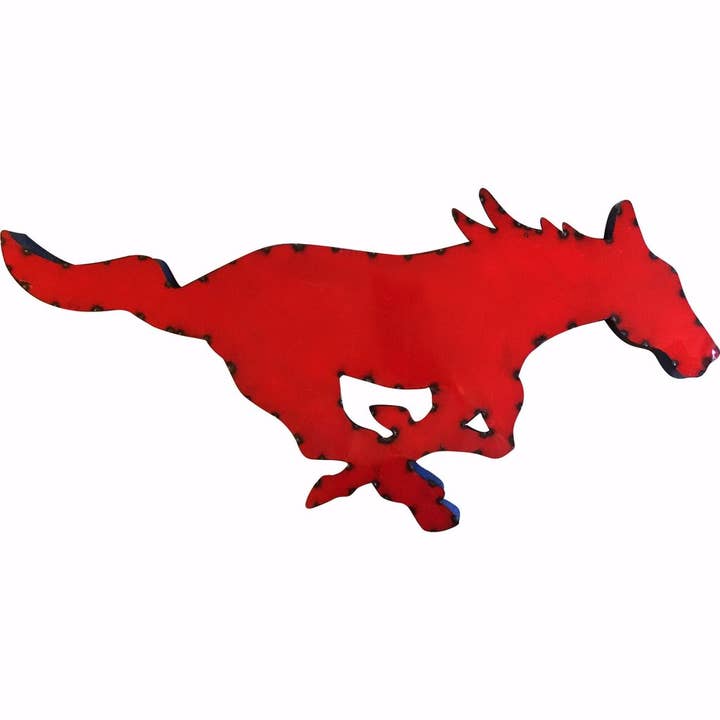 SMU Recycled Metal Wall Décor - Mustang for wholesale by Lrt Sales LLC
