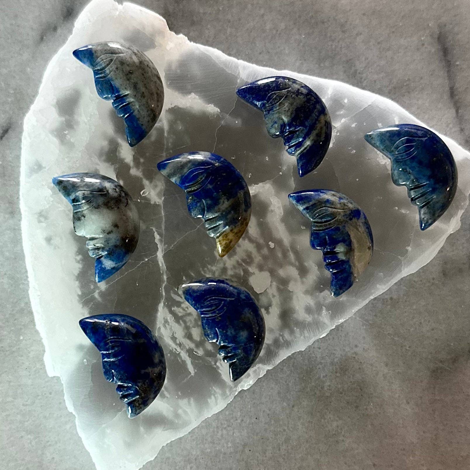 Pebble House - Wholesale Spiritual Stone/Crystal - Lapis Lazuli Moon Face (Crystals & Stones)0