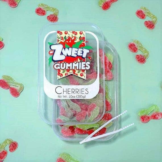 Galil Brands - Wholesale Gummy - Sour Gummy Cherries | Zweet | 10 oz1