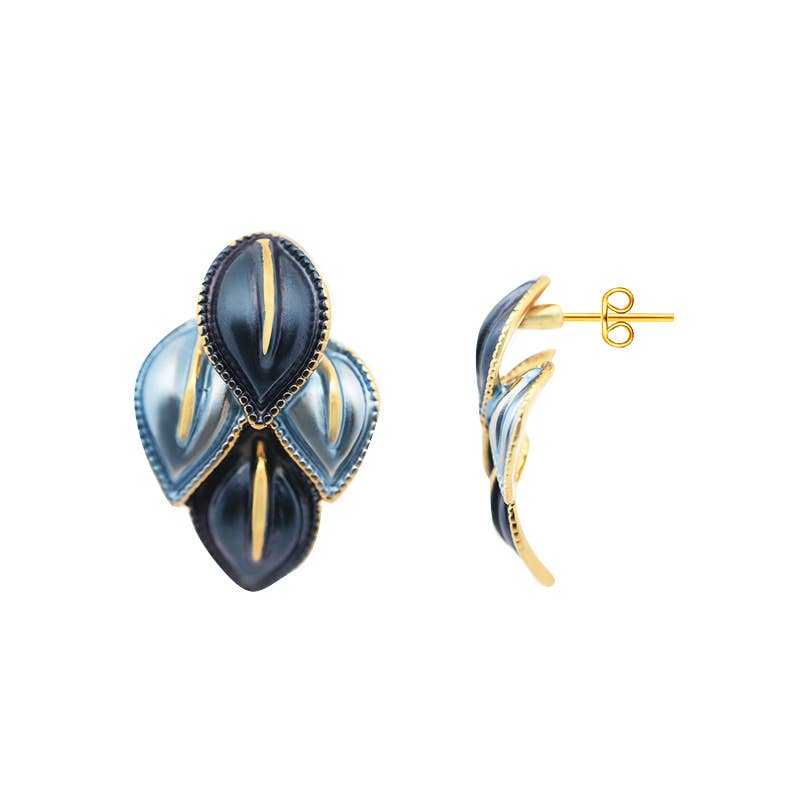 AMORINO SRL – wholesale Stud/post earrings – FOUR-LEAF ENAMELED EARRINGS0