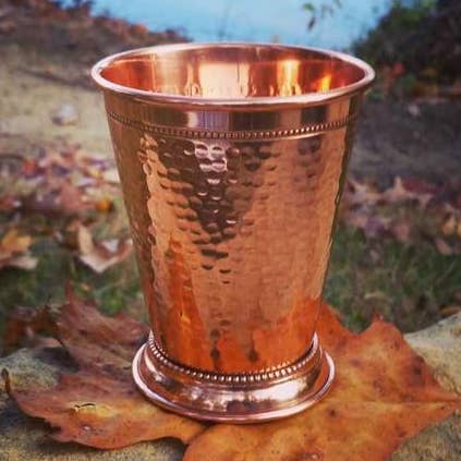 Prince of Scots - Wholesale Cocktail/Liquor Glass - Prince of Scots 100% Pure Hammered Copper Mint Julep Cup0