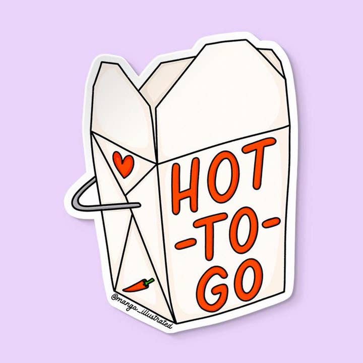 Hot to go sticker for wholesale by MangoIllustrated
