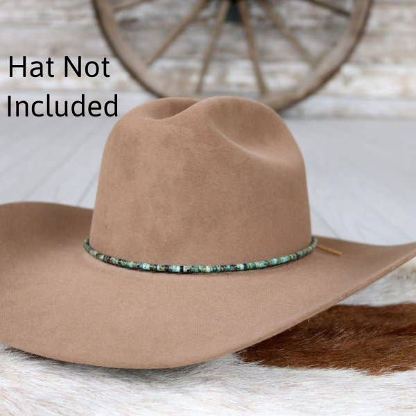 Willow Lane Hat Co. - Wholesale Hat Accessory - Women's - African Turquoise Stone Hat Band2