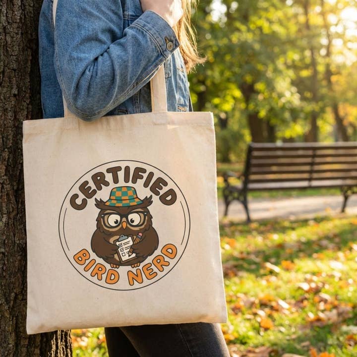 Zertifizierte Vogel-Nerd-Leinwandtasche für den Großhandel von Wandering Owl Adventure Co.