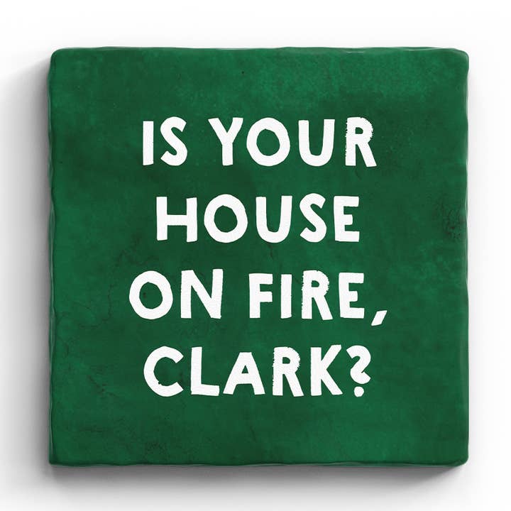 House On Fire - Marble Coaster (Christmas) for wholesale by Paisley & Parsley