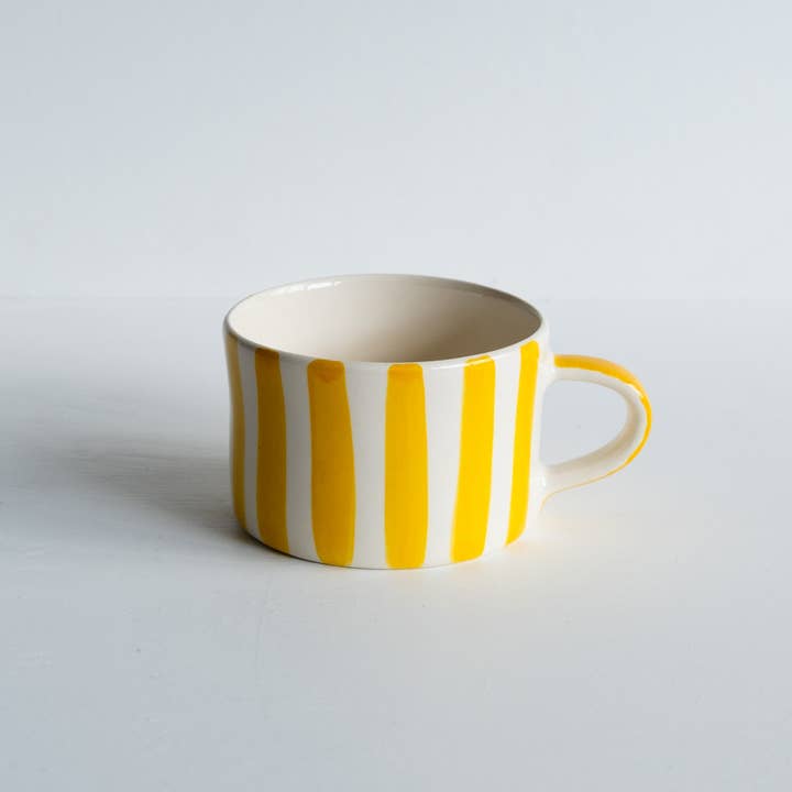 Musango - Wholesale Coffee Mug - Handmade & Painted Latte Style Musango Mugs in Candy Stripe6