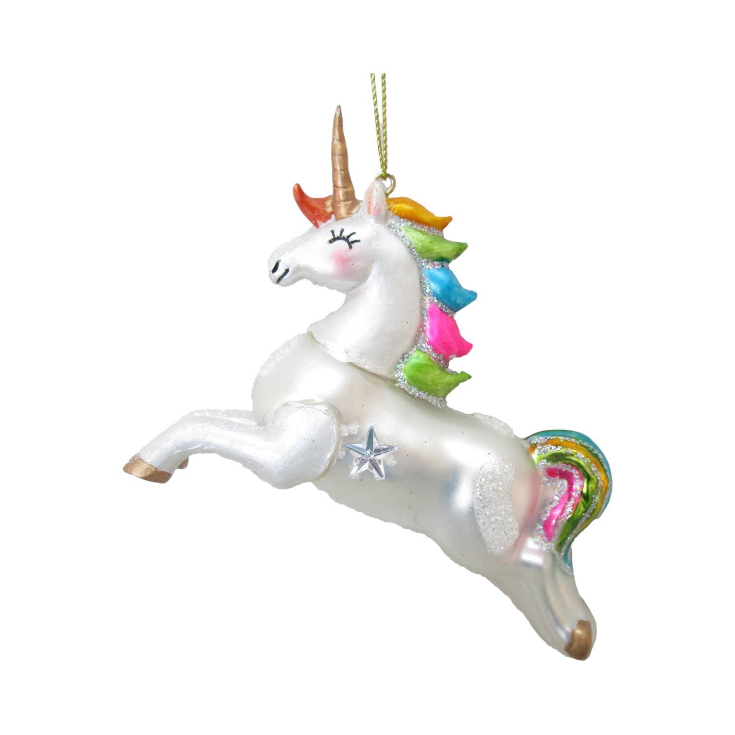 December Diamonds - Wholesale Ornament - 4.5in Rainbow Unicorn Orn