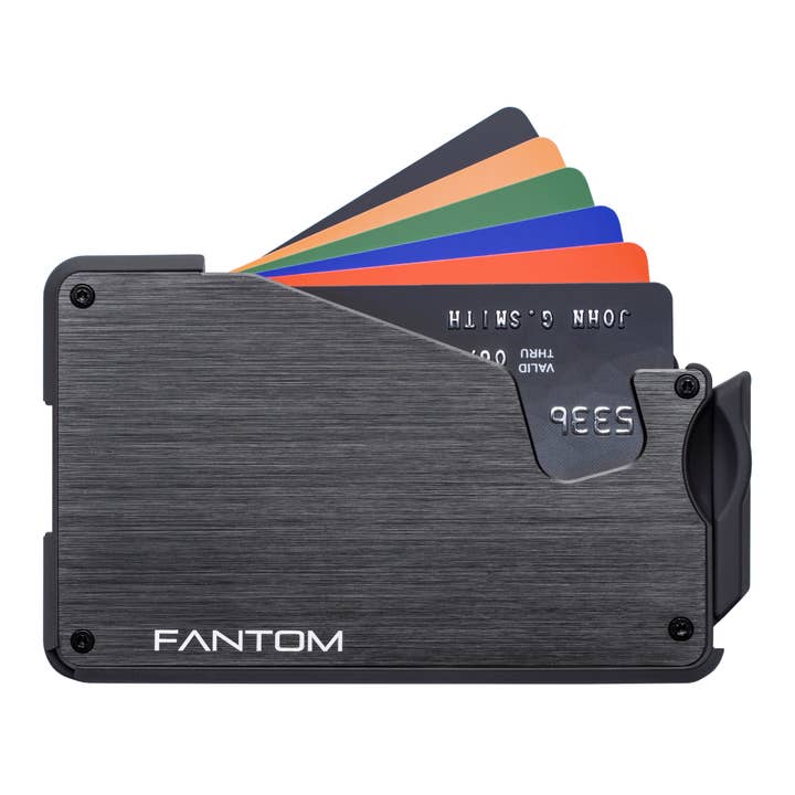 Fantom S - Cartera Minimalista de Aluminio Delgado Negra para venta al por mayor de Ansix Designs