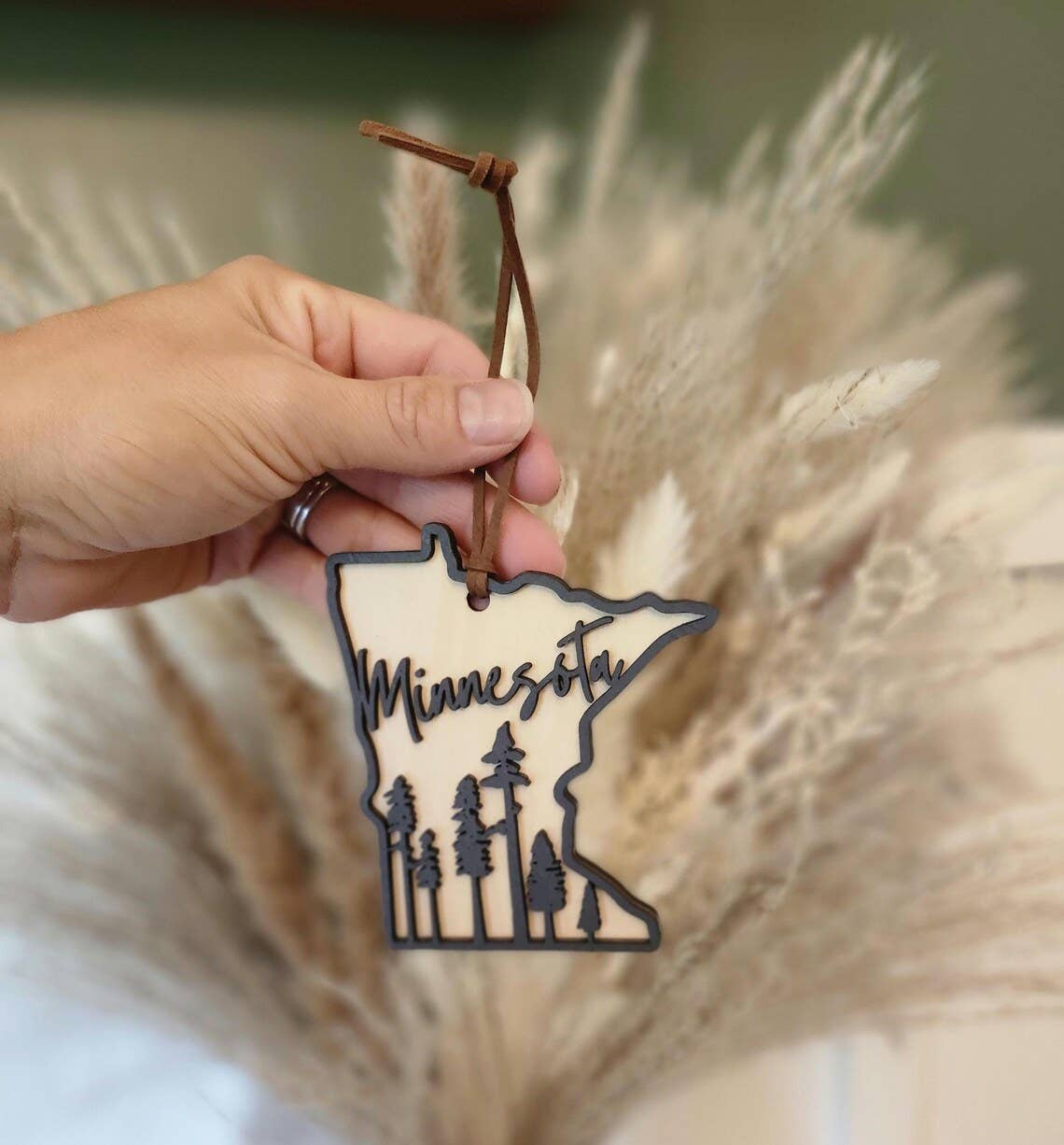All the Things MN - Wholesale Ornament - Minnesota Wooden Ornament State Shaped Gift
