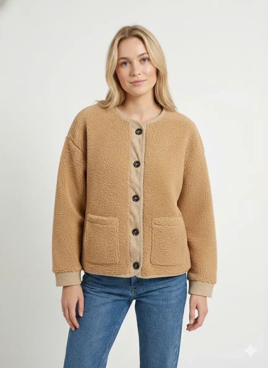 Mimi & Gogo - Venta al por mayor Chaqueta - Mujer - Chaqueta de Piel con Botones @71359_VeBoutMoumoute6