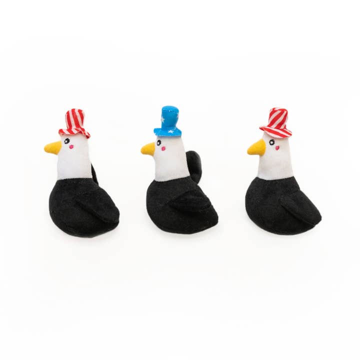 ZippyPaws - Wholesale Pet Plush Toy - Dog - Miniz 3-Pack Eagles - Dog Toy