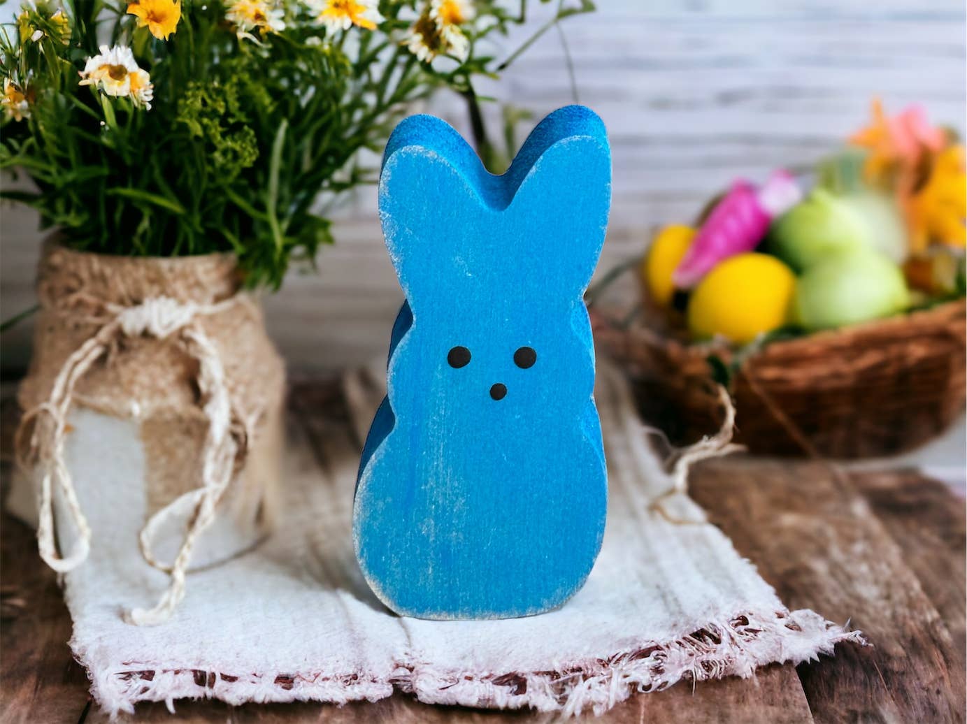 Inkwood Crafters - Wholesale Decorative Tabletop Object - Primitive Rustic Wood Spring/Easter Peeps - SMALL 3.5"3