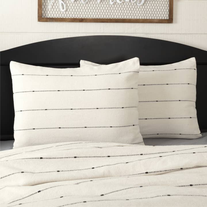 VHC Brands - Wholesale Bedding Pillowcase/Sham - Farmcloth Stripe Standard Sham 27Lx21W