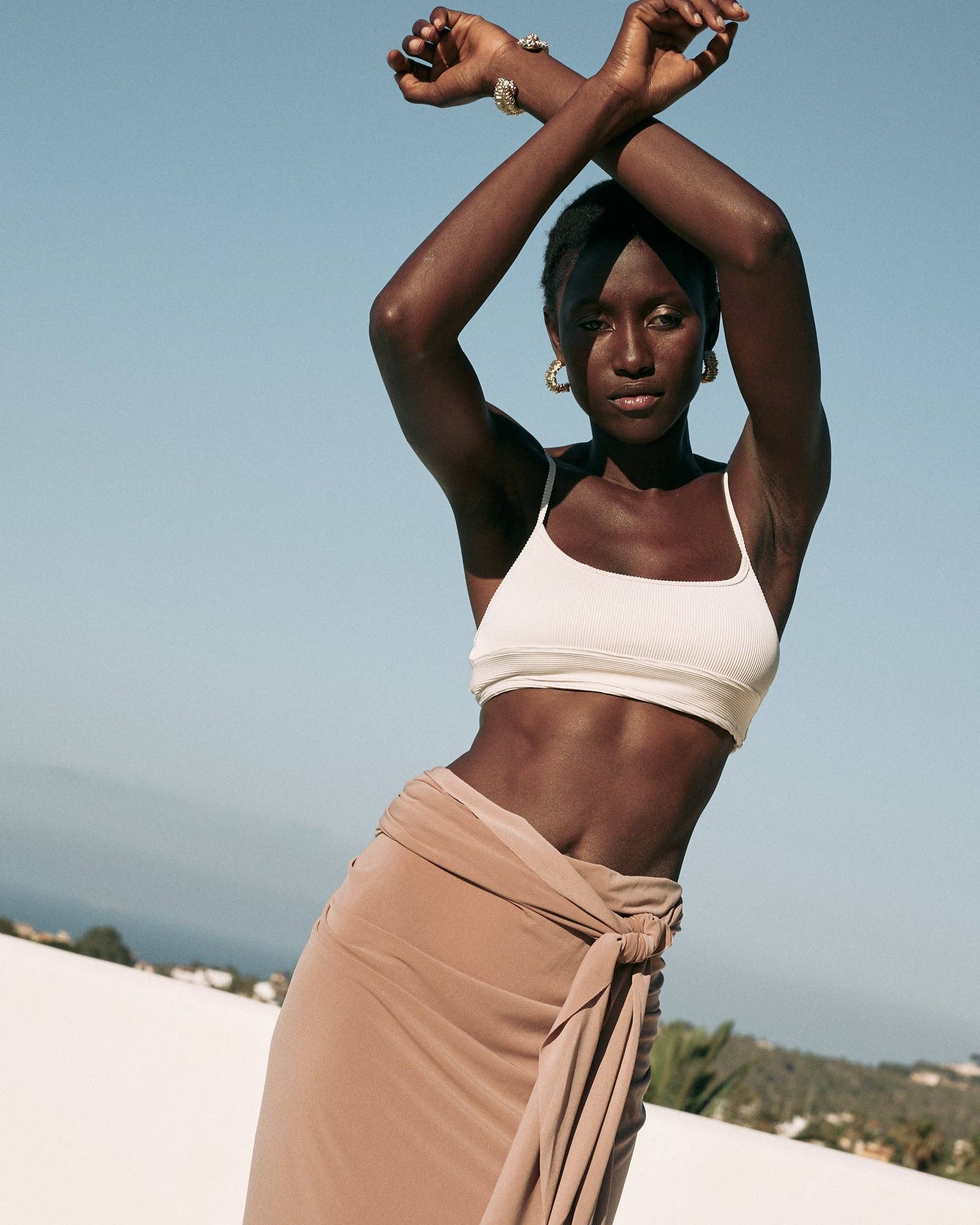 Bruna - Wholesale Swim Cover Up - Women's - Taupe Pareo · Beach ·2