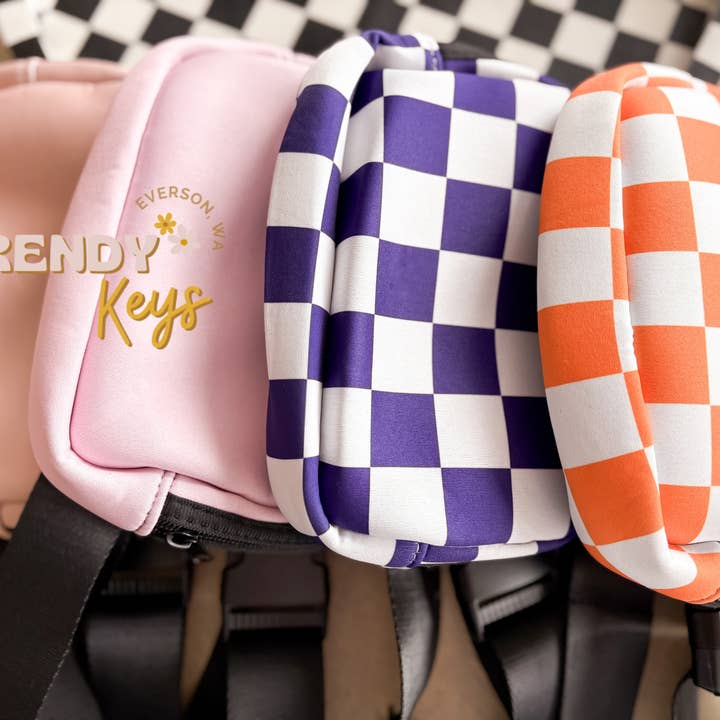 TrendyKeys - Wholesale Belt Bag - Women's - Neoprene Sling/Belt Bags, Patchable, Multiple Pockets