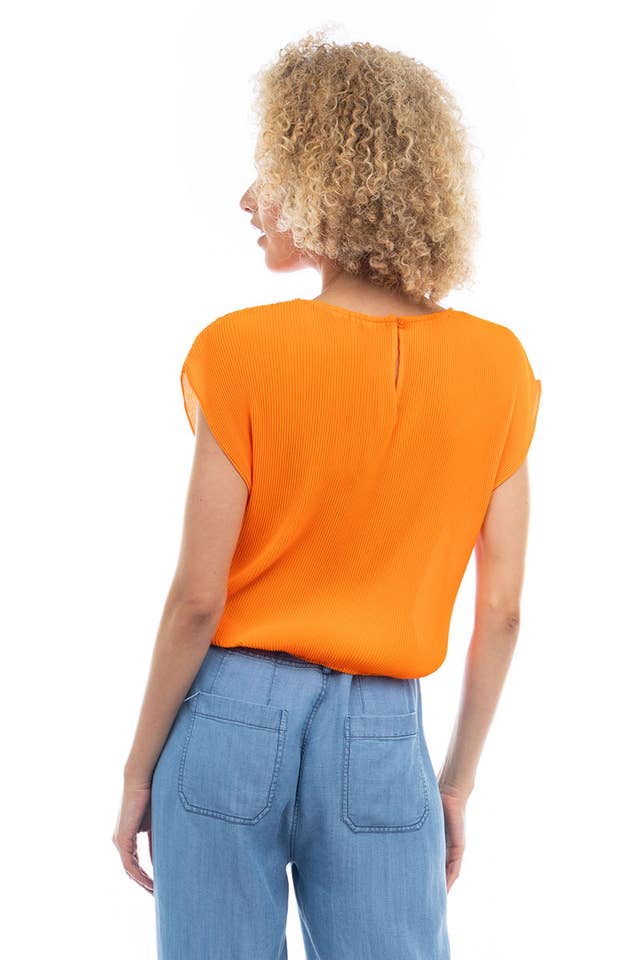 Naked Zebra - Wholesale Blouse - Women's - Plisse Blouse With Elasticized Waist