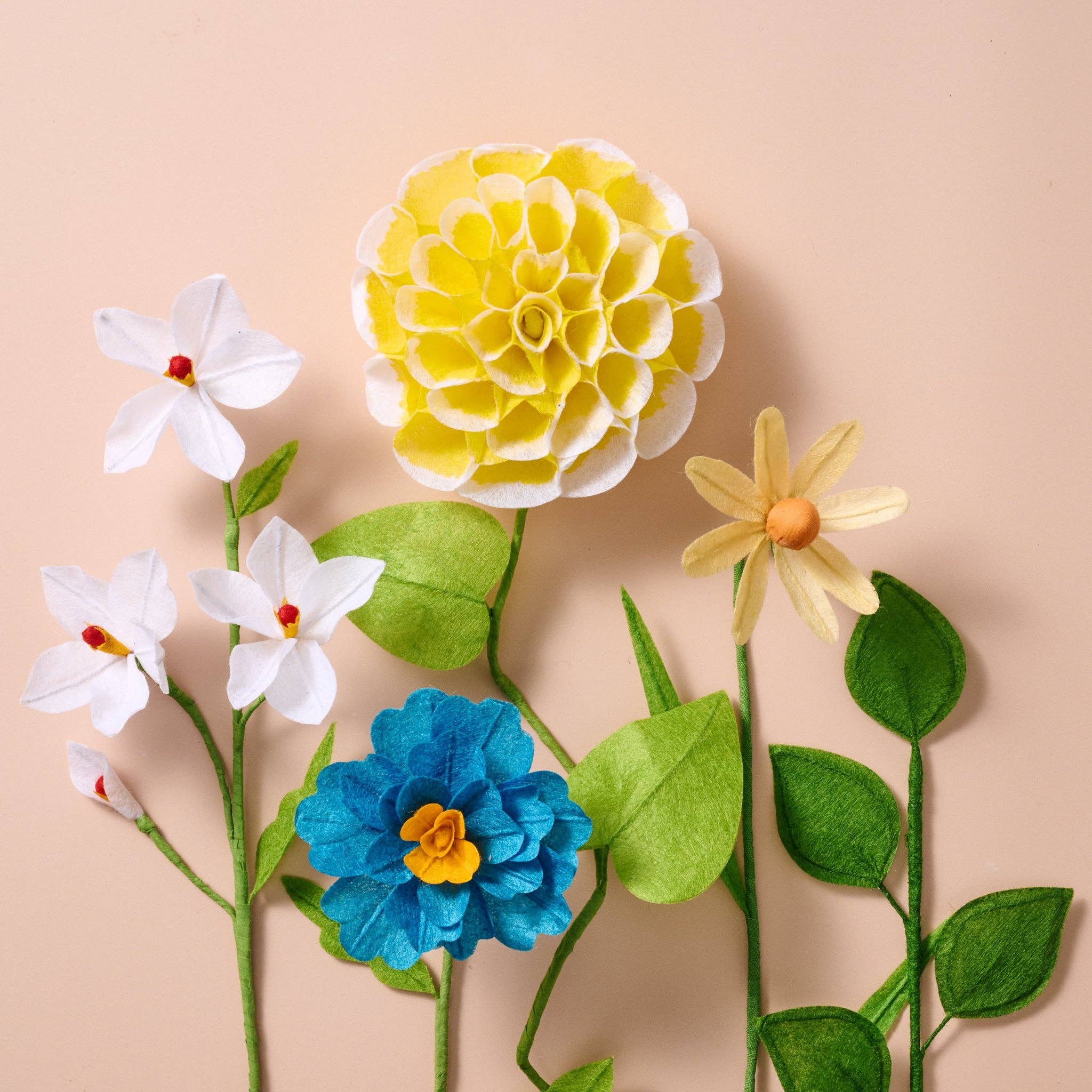 Ten Thousand Villages - Wholesale Artificial Flowers - Silk Paper Cosmo Flowers - Blue2