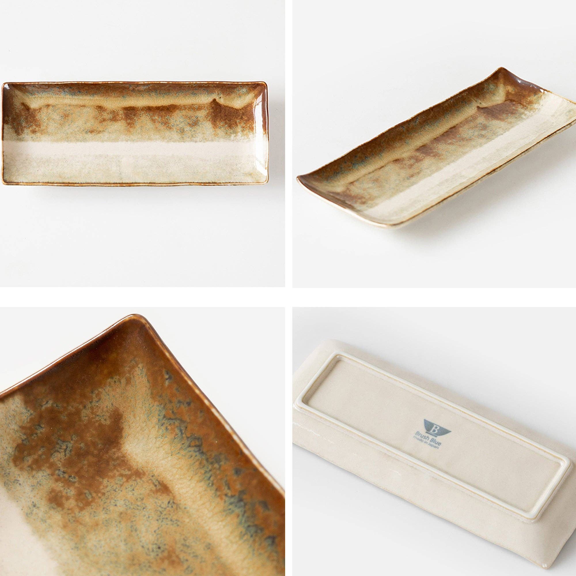 MinoCraft - Wholesale Dinner Plate - Mino-yaki handmade rectangular plate8