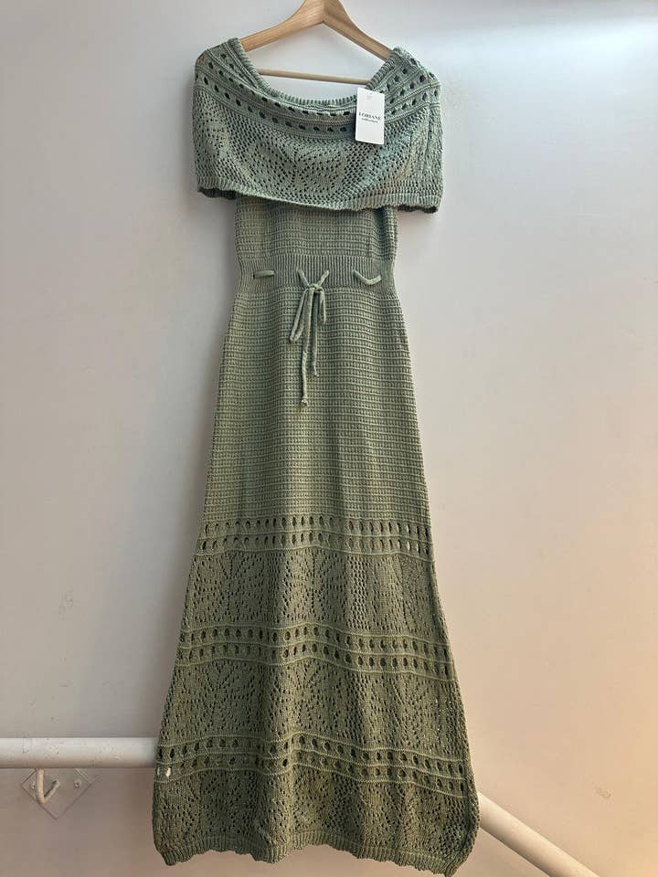 LORIANE – Vestido - Mulher por atacado – 1673 Vestido de camisola sem alças comprido tamanho único