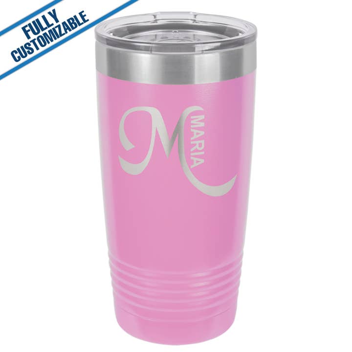 GiftWorksPlus - Wholesale Insulated Mug/Tumbler - 20oz. Engraved Tumbler with Flip Lid - Fully Customizable7