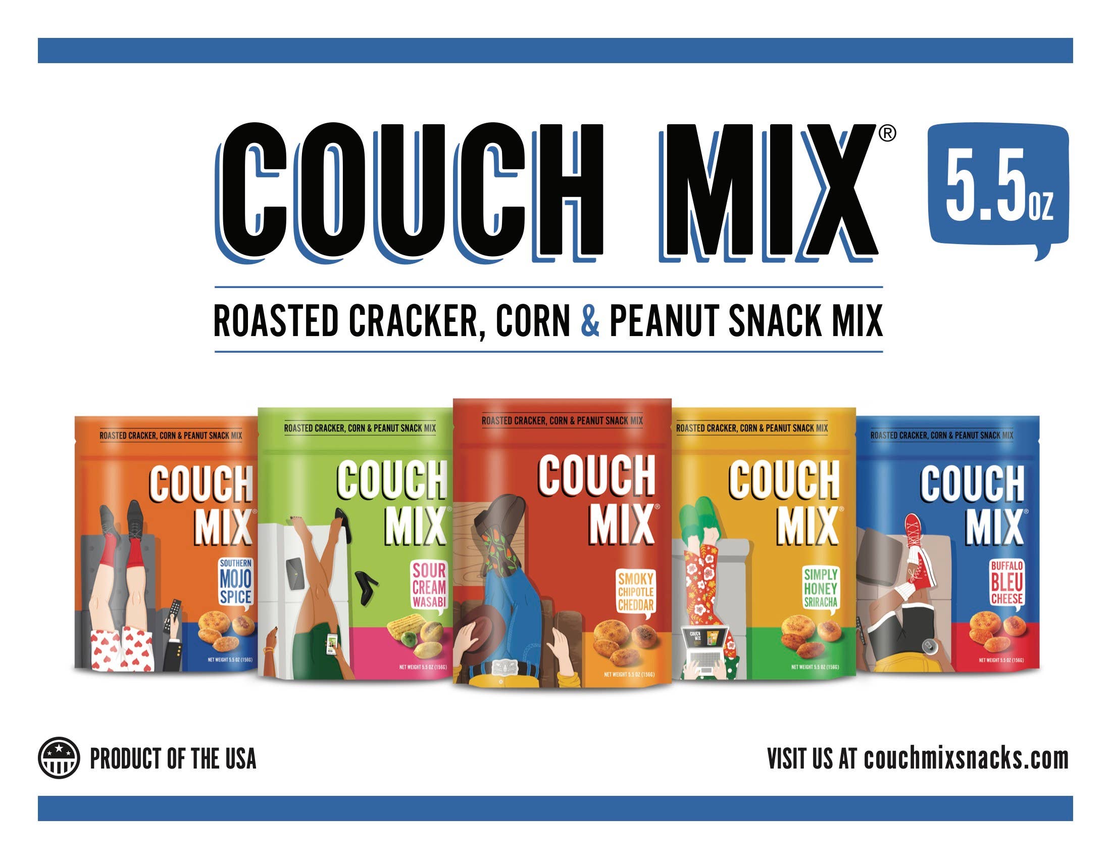 Bruce Julian Heritage Foods – mix de snacks por atacado – Couch Mix® - Sriracha de mel, 5,5 onças4