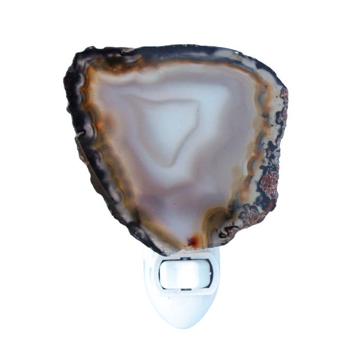 California Seashell Company - Wholesale Night Light - 3"+ Sliced Agate Night Light - Choose from Assorted Colors