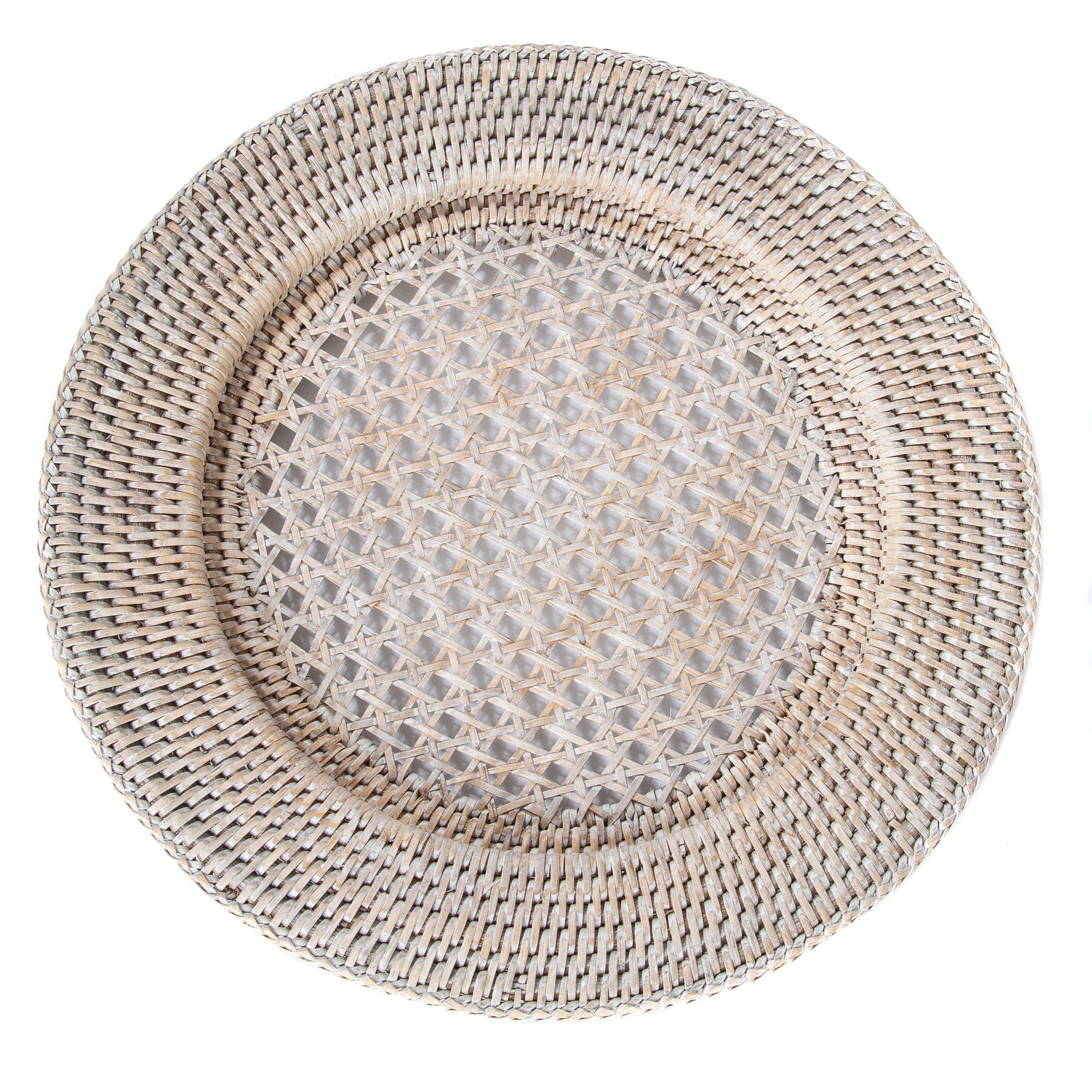 Artifacts Trading Company – wholesale Charger plate – Rattan Open Weave Charger Plate9