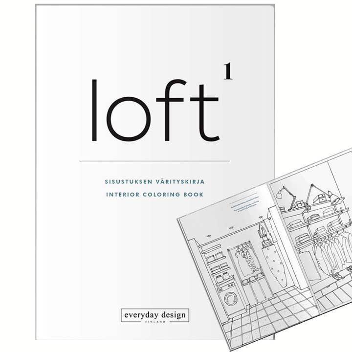 Everyday Design – wholesale Colouring book – Adult – LOFT interior design coloring book