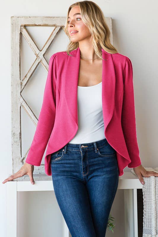 HEIMISH - Wholesale Blazer - Women's - SJ1206-10 SOLID OPEN BLAZERS7