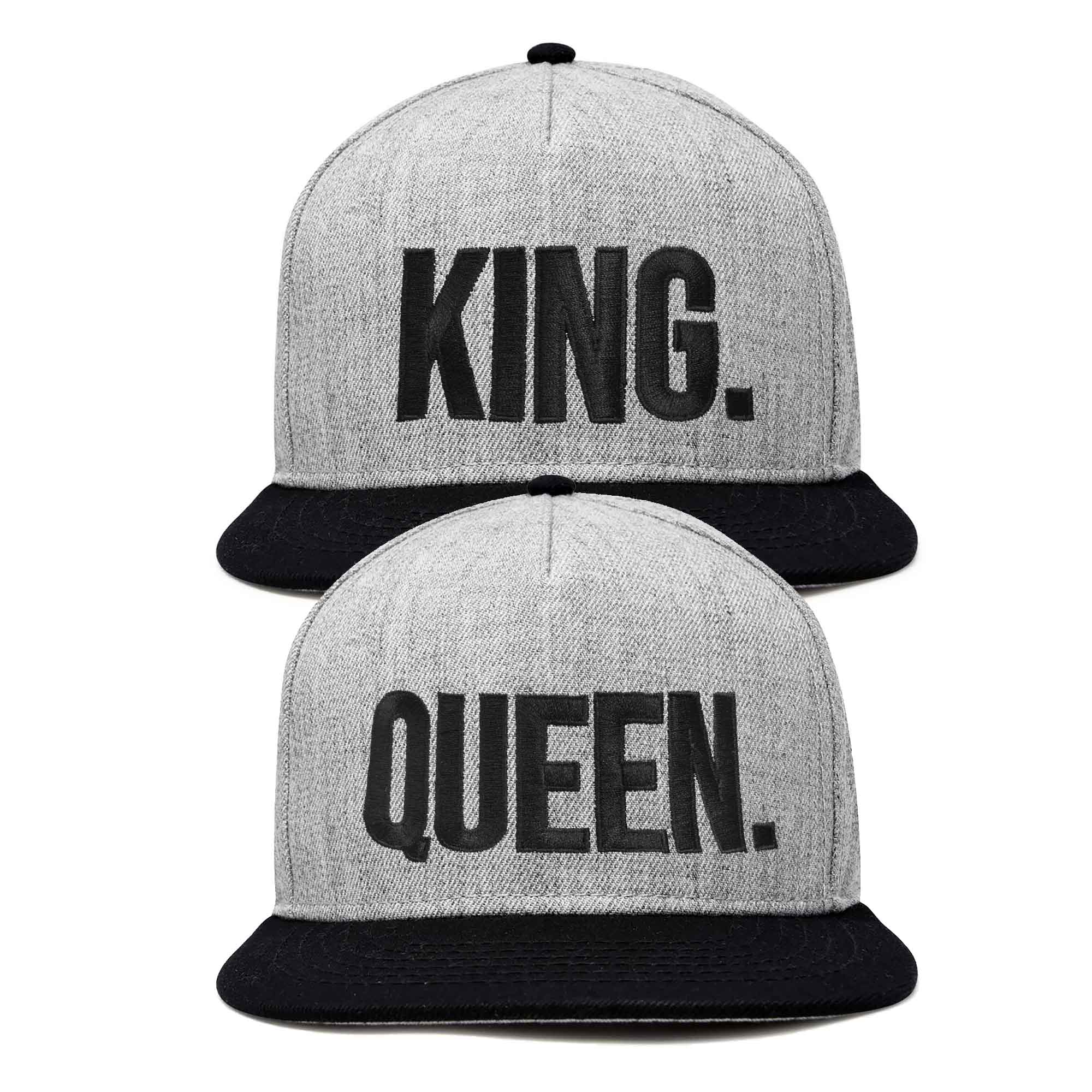 Dalix - Vente Casquette à visière plate – unisexe - Dalix King Queen Chapeau pour homme et femme9