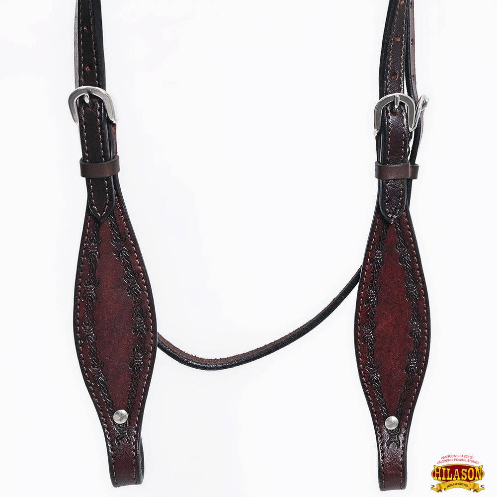 HILASON - Wholesale Horseback Riding Gear - HILASON Western Horse Headstall Breast Collar Set Tack Genuine American Leather | For Horses Headstalls163