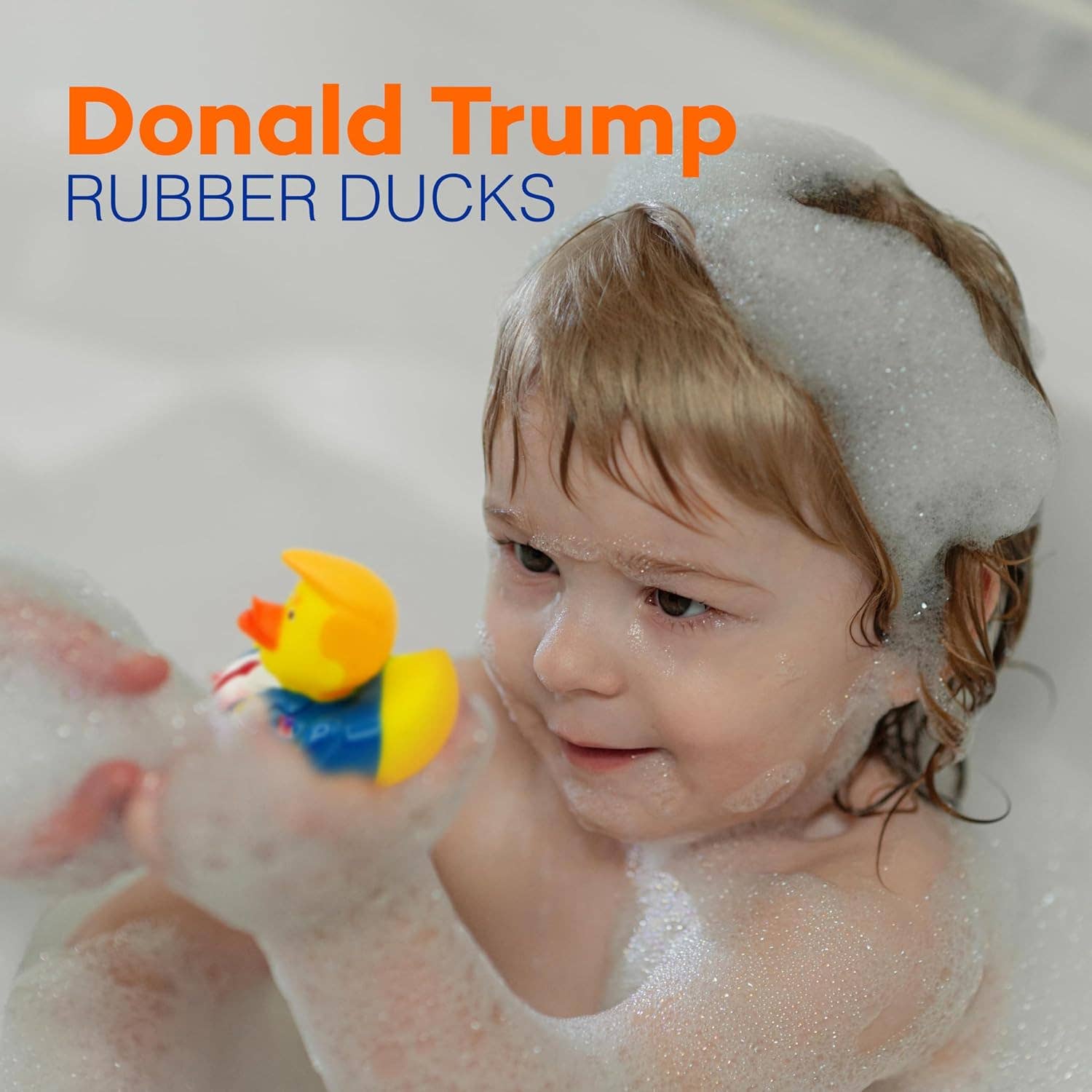 4E's Novelty - Vente Jouet pour le bain – bébé - 12 canards Trump, 2,3 pouces - Jouets de bain amusants, cadeau 20254