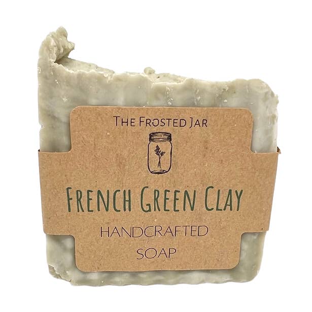 Fransk Grön Lera Handgjord Tvålstång för wholesale av The Frosted Jar