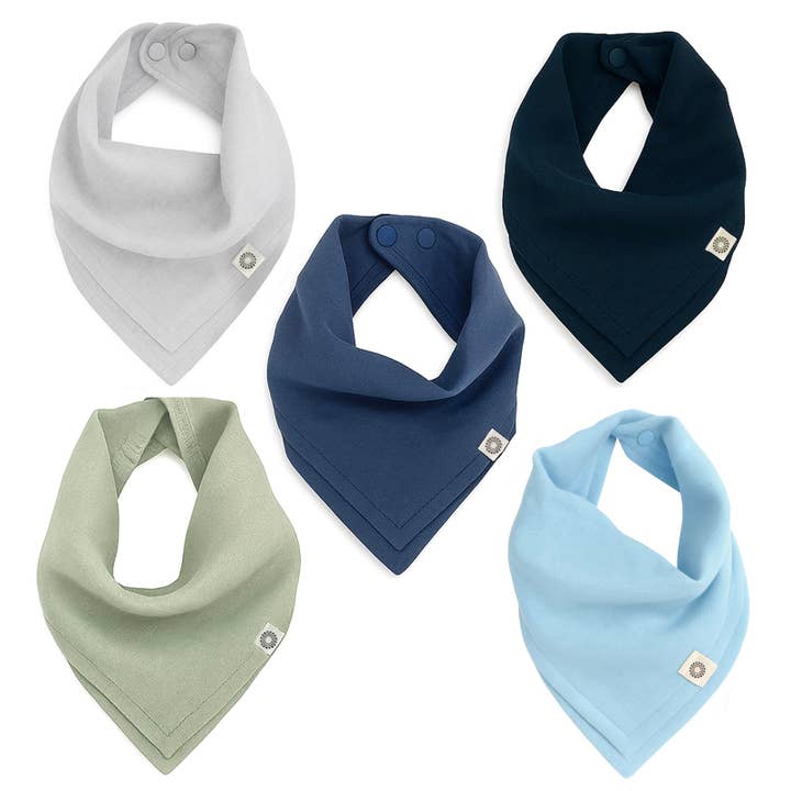 Organic Scarf Bib 5-Pack for wholesale by Kishu Baby