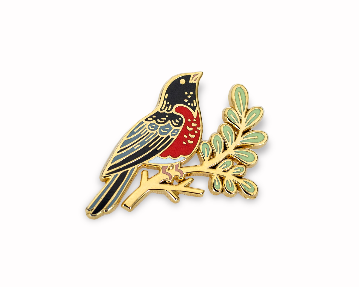 Wildship Studio - Wholesale Lapel Pin/Button - Robin Enamel Pin6