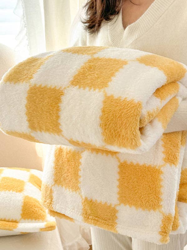 Sweetkama - Wholesale Throw Blanket - Home Coral Color Block Fleece Soft Blanket SKABL409013