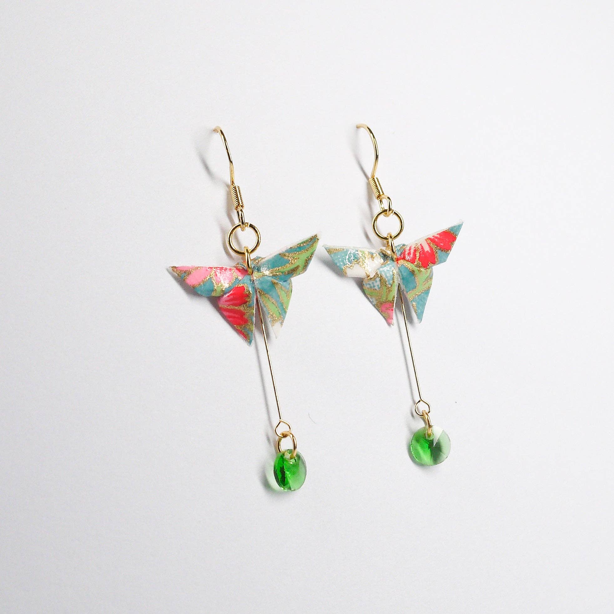 Kamyi.Art Origami Designs - Wholesale Dangle Earrings - Butterfly and Crystal Drop Earrings5