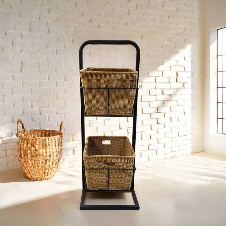 DisplayCanada - Wholesale Basket - Oxford Wicker Basket Stand #GWBS015