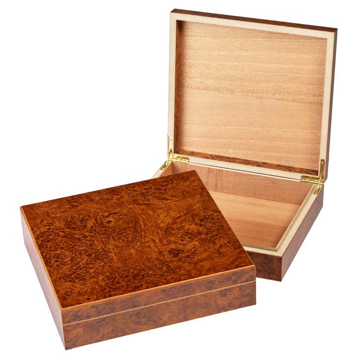 Wood Box Blanks - Wholesale Decorative Box - Burl Finish - Wood Box