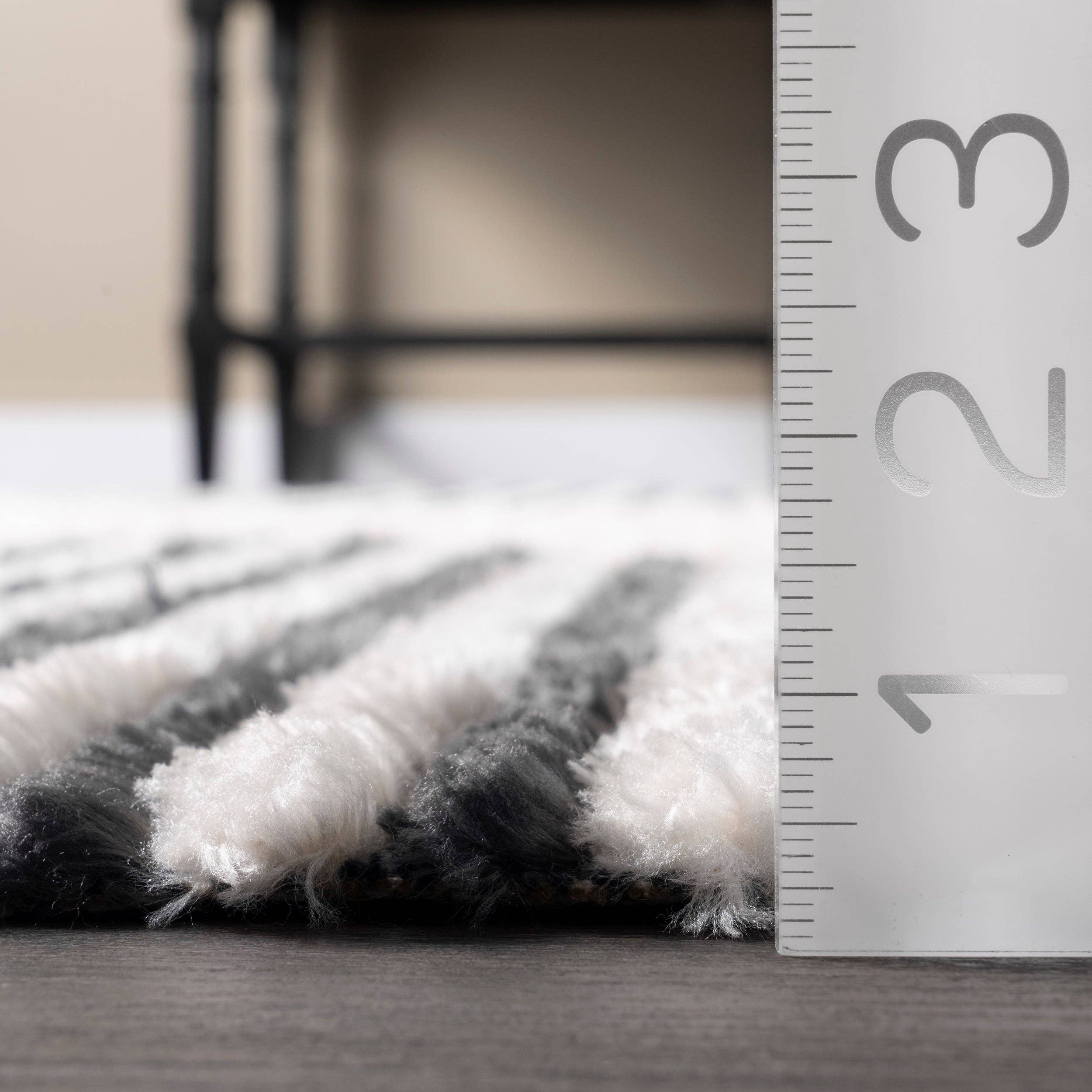 Beige Morgan Contemporary Shag Fringe Area Rug for wholesale on Faire1