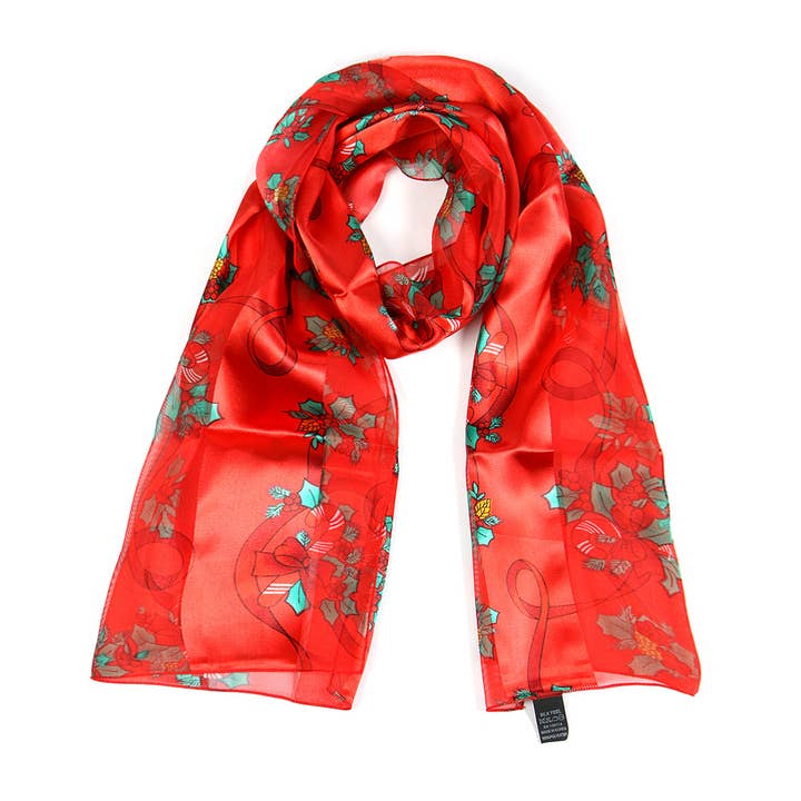 SERENITA - Wholesale Scarf - Unisex - Christmas Scarf Tree Wonderland Candy Cane Holiday Gift