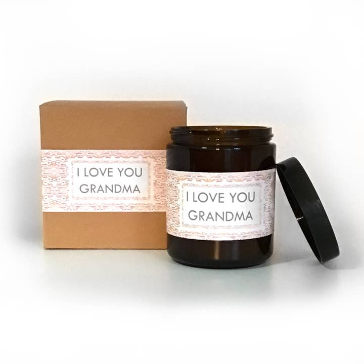 I Love You Grandma Happy Mothers Day Soy Wax Candle for wholesale by Nicole Rose Studio