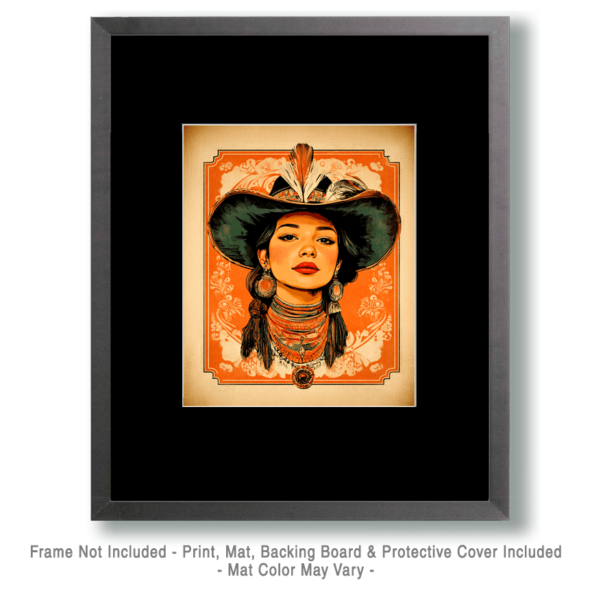 Mowbi - Wholesale Art Print - Vaquera - Southwestern Home Decor Wall Art Prints – 8″x10″ Artwork for 11″x14″ Frame1