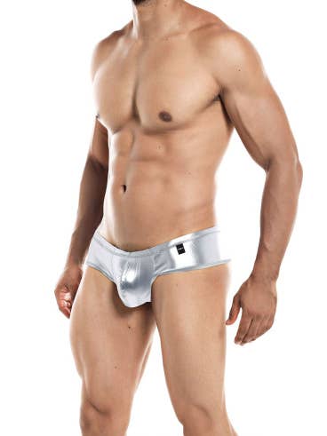 Culotte Échancrée Argentée - Provocante - C4M pour la vente par CUT4MEN