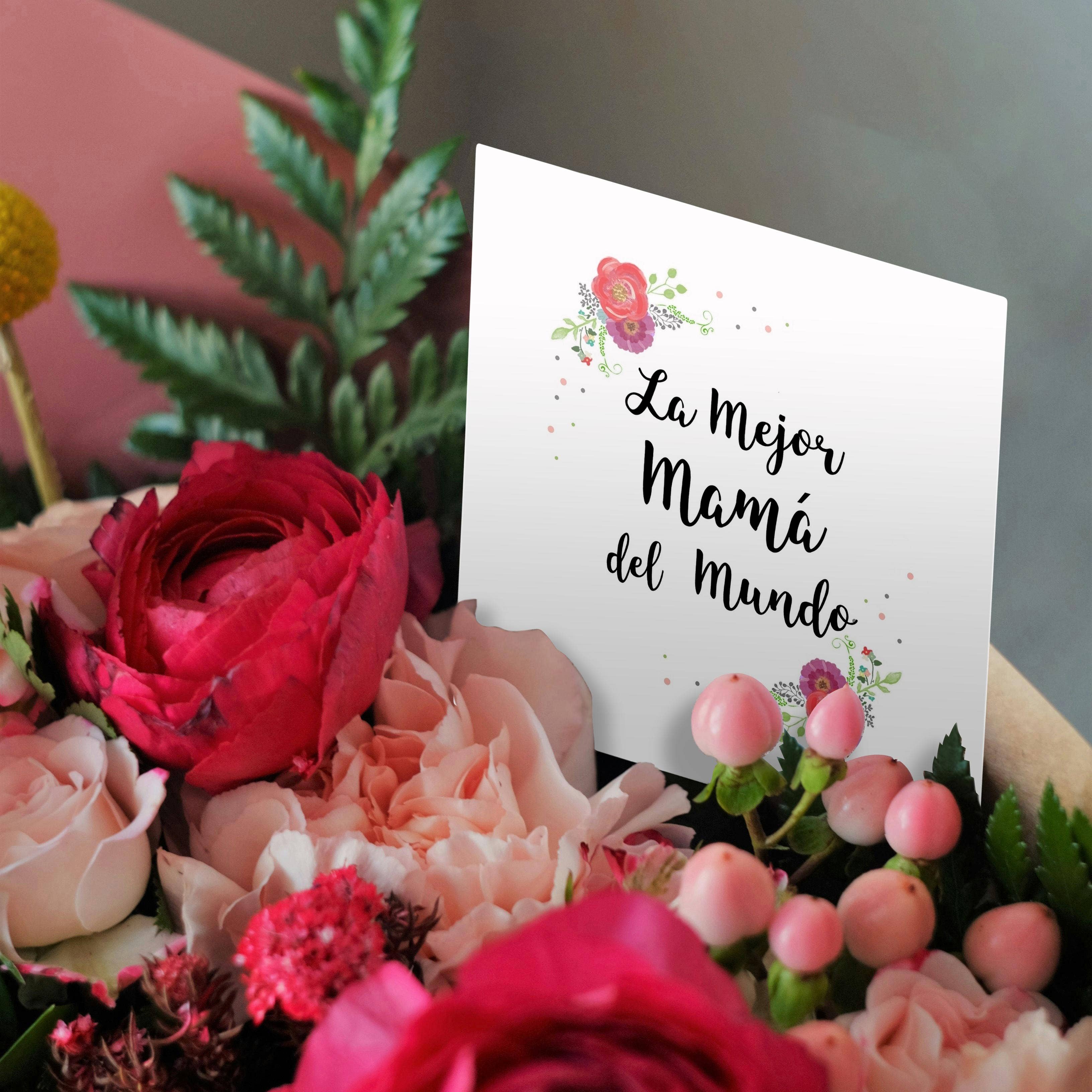 3dRose - Wholesale Everyday Greeting Card - 3dRose, Floral La Mejor Mama del Mundo Spanish Best Mom in the World greatest, Greeting Card2